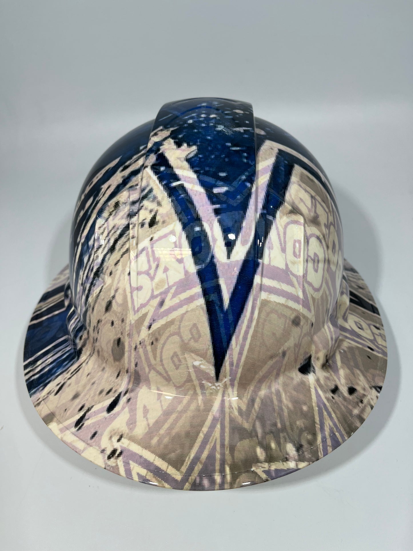 Full Brim Hard Hat Hydro Dipped DALLAS COWBOYS ABSTRACT