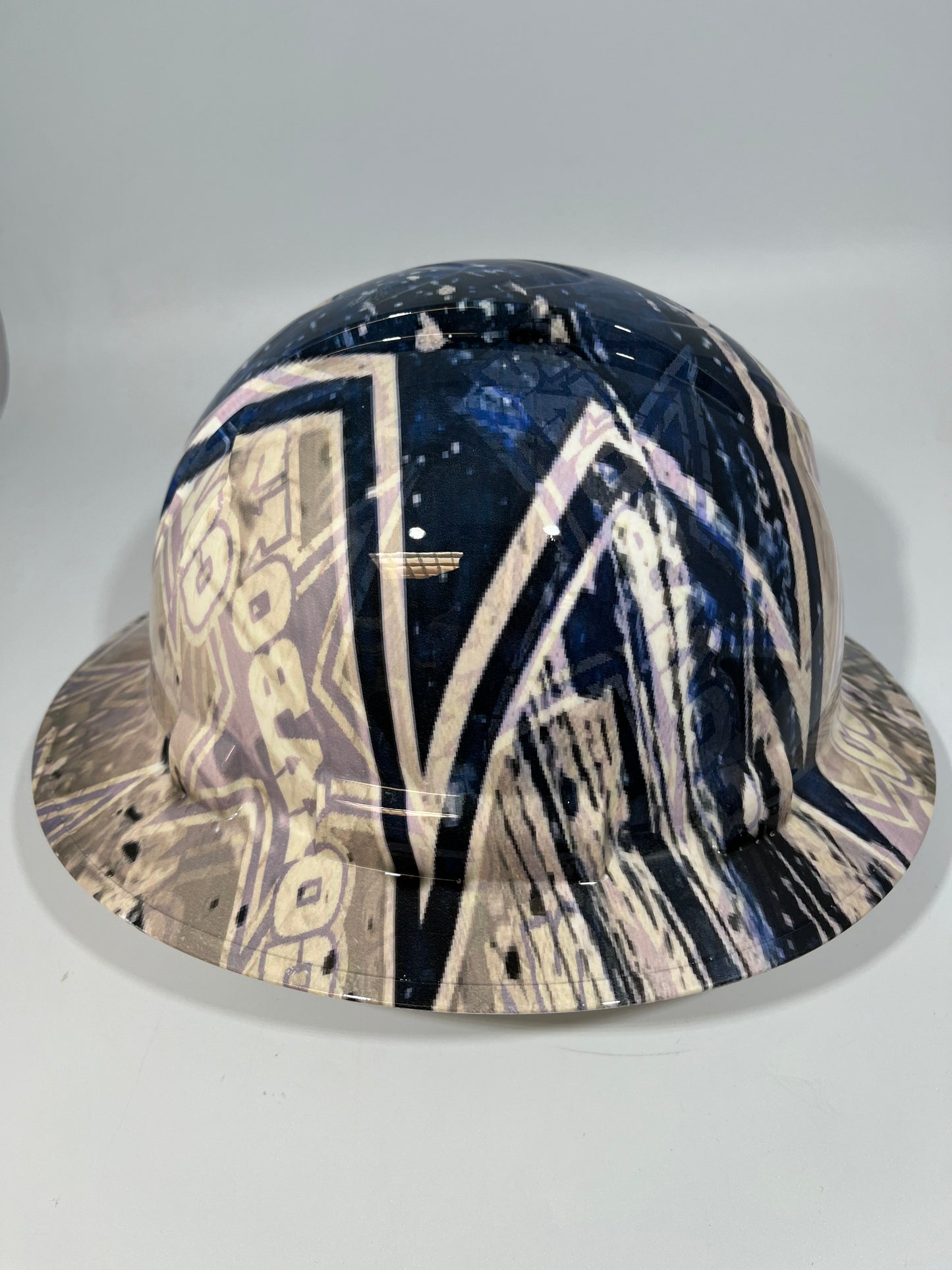 Full Brim Hard Hat Hydro Dipped DALLAS COWBOYS ABSTRACT