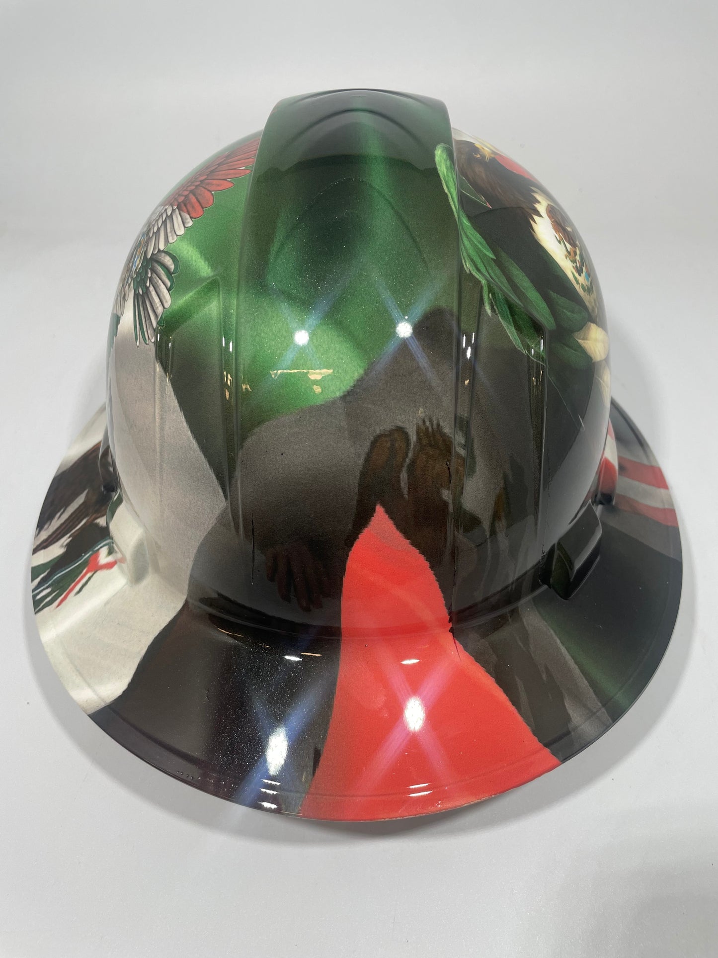 Full Brim Hard Hat Hydro Dipped Mexican & American Eagles