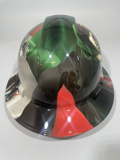 Full Brim Hard Hat Hydro Dipped Mexican & American Eagles