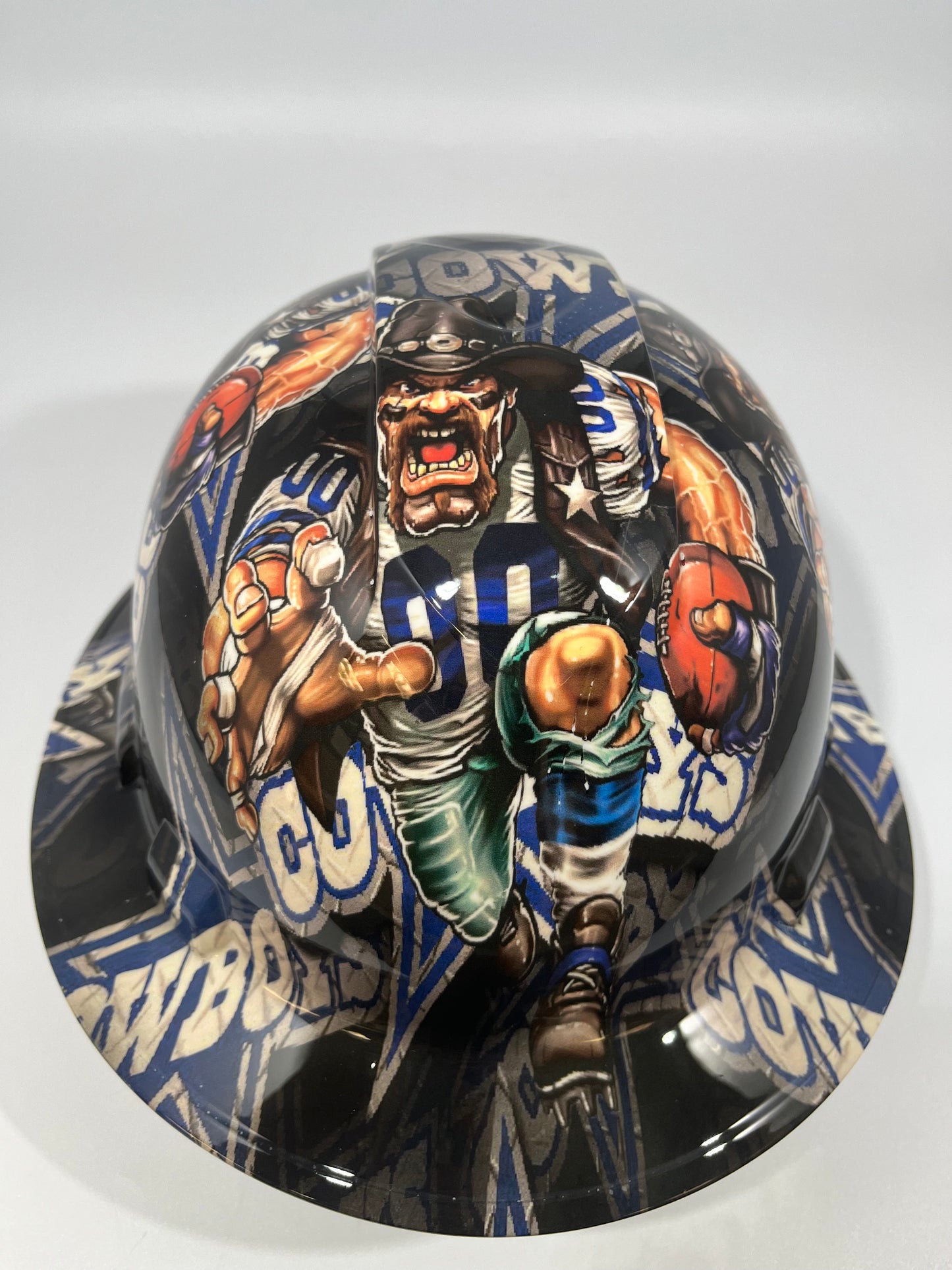 Full Brim Hard Hat Hydro Dipped DALLAS COWBOYS FATHEAD