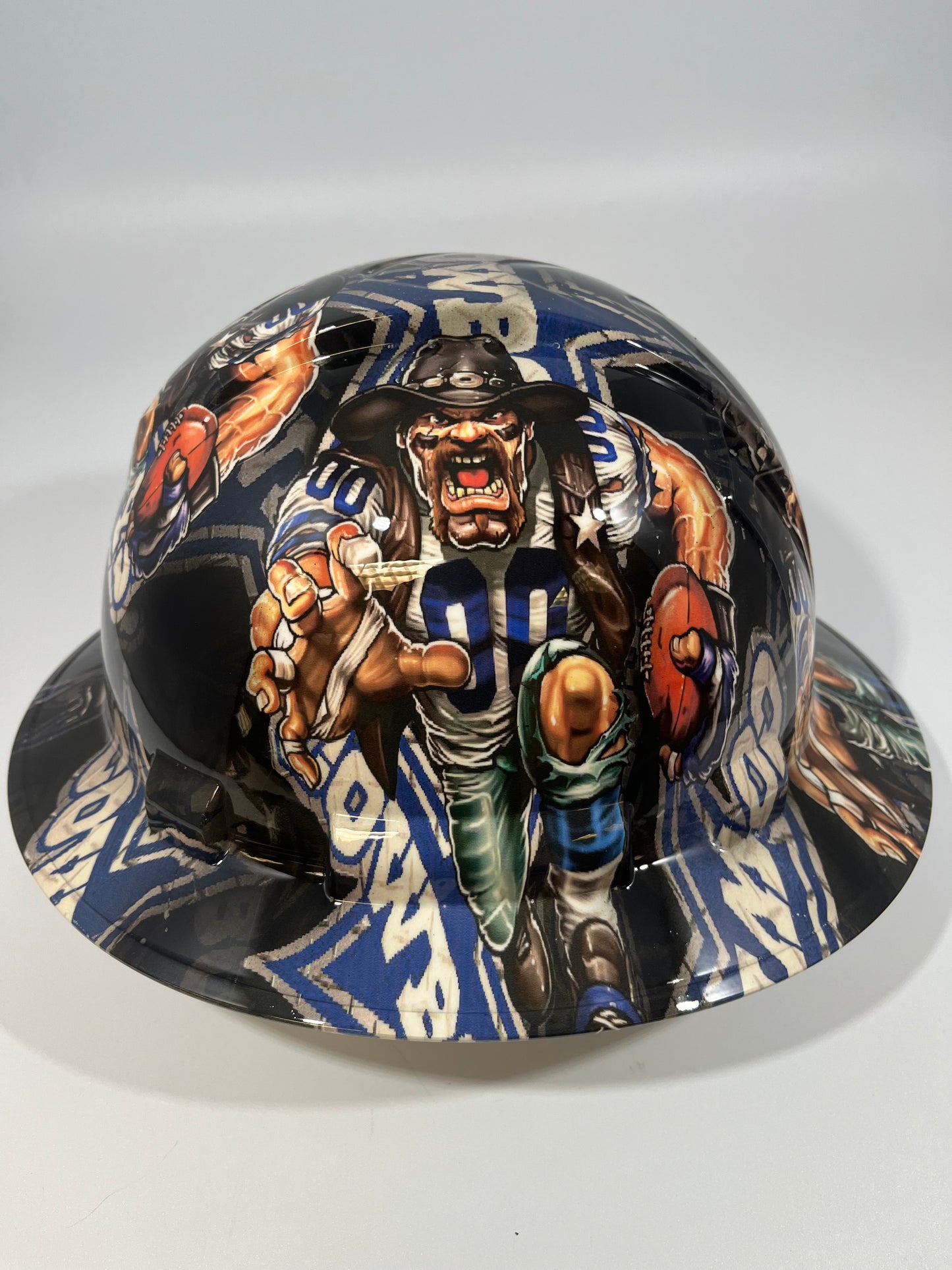 Full Brim Hard Hat Hydro Dipped DALLAS COWBOYS FATHEAD