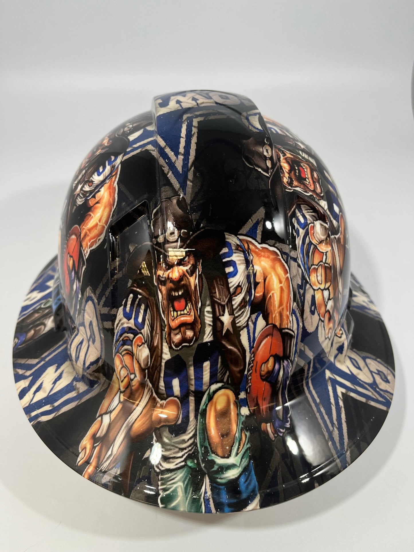 Full Brim Hard Hat Hydro Dipped DALLAS COWBOYS FATHEAD