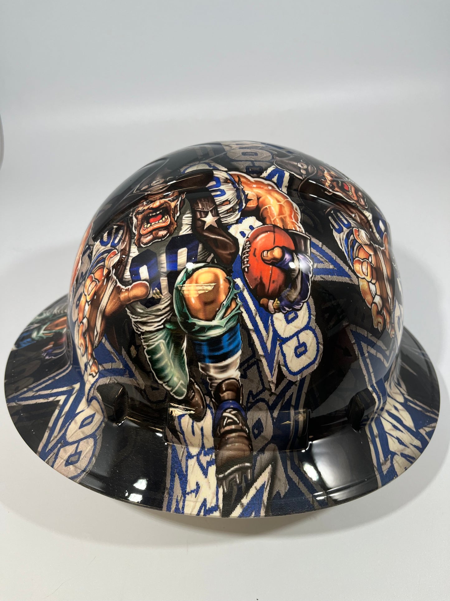 Full Brim Hard Hat Hydro Dipped DALLAS COWBOYS FATHEAD