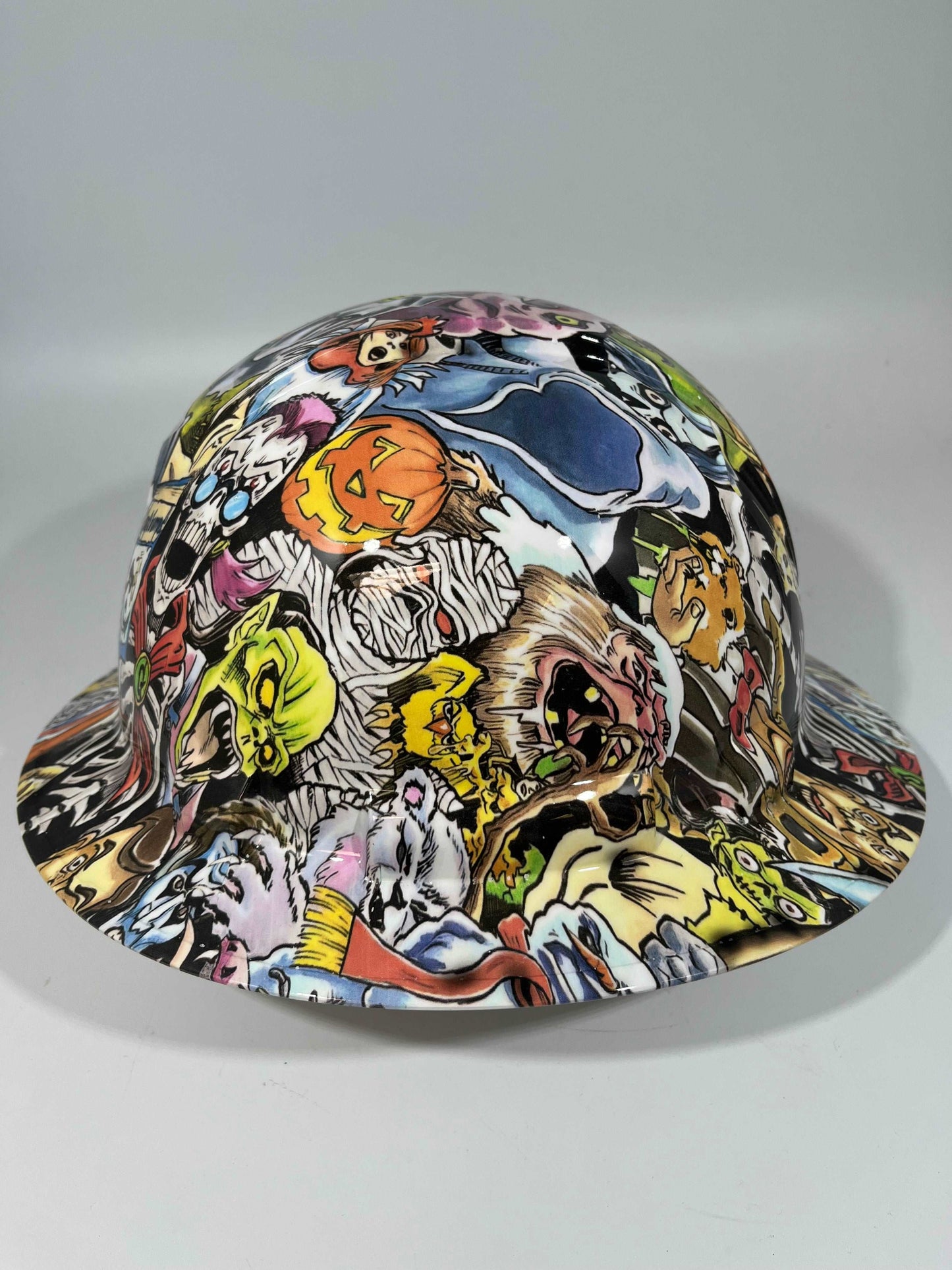 Full Brim Hard Hat Hydro Dipped GOOSEBUMPS