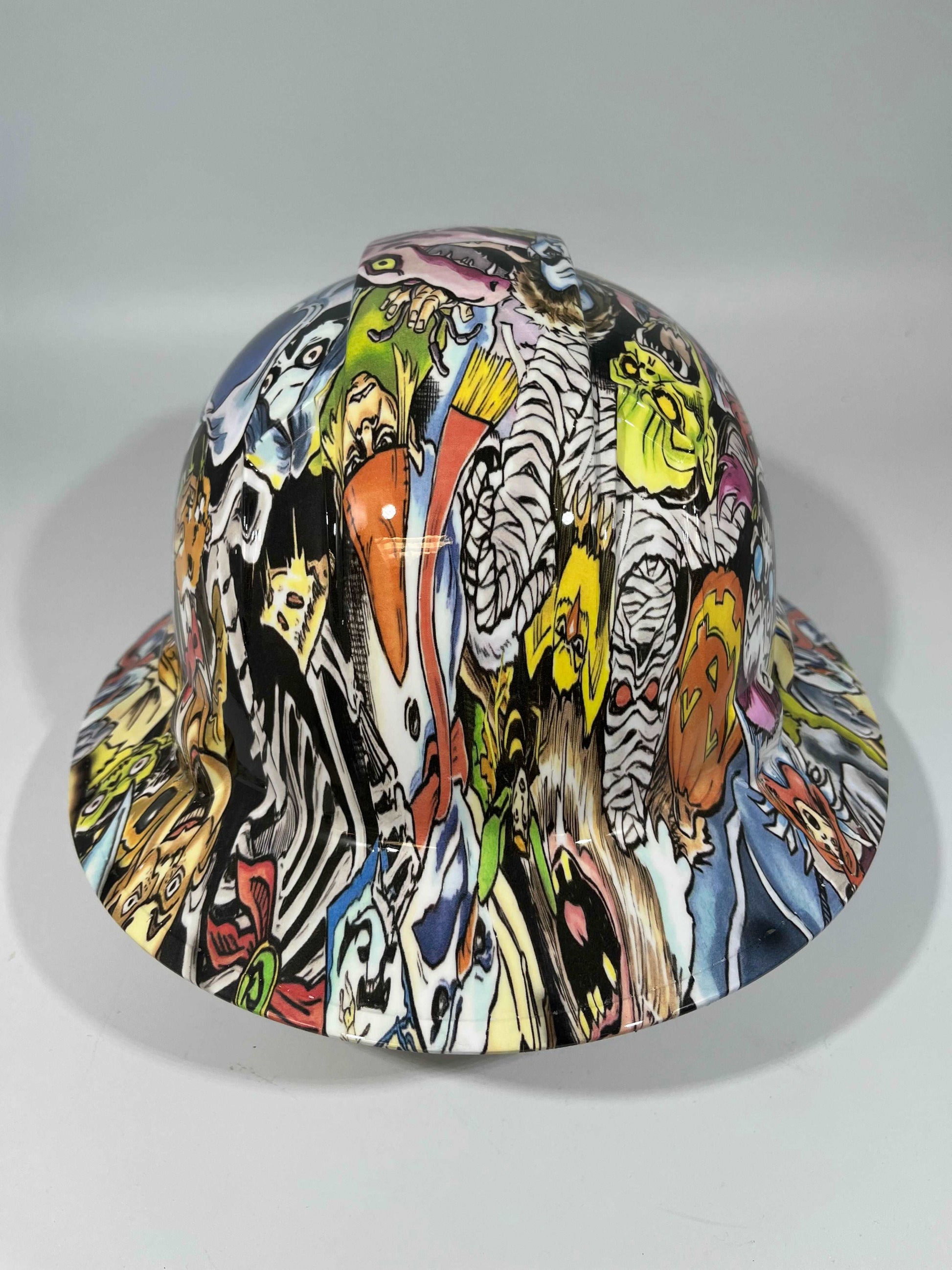 Full Brim Hard Hat Hydro Dipped GOOSEBUMPS