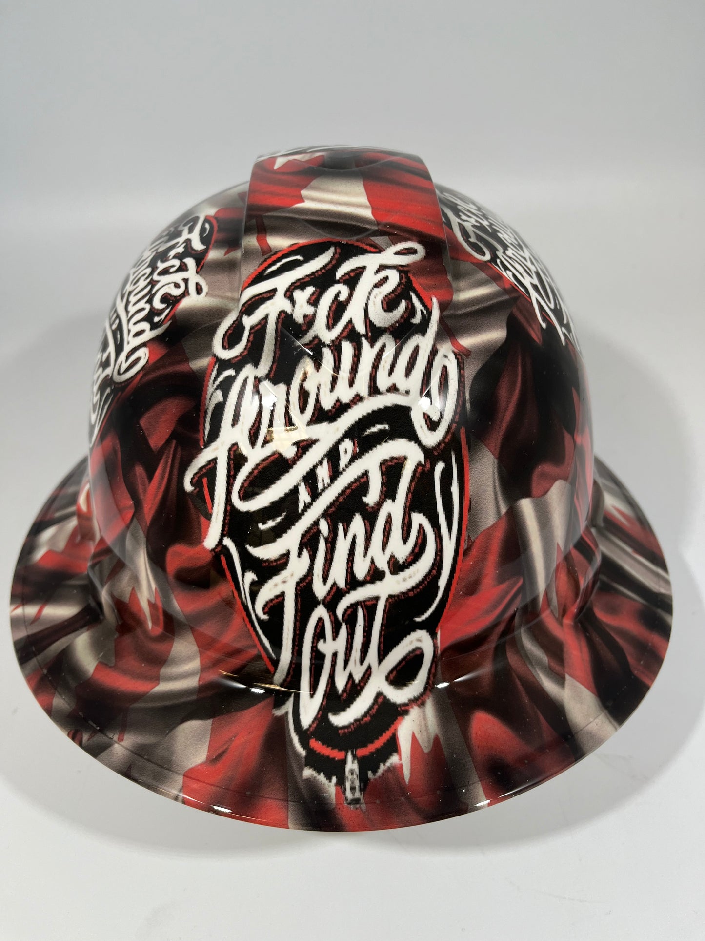 Full Brim Hard Hat Hydro Dipped CANADIAN FLAG FAFO EDITION