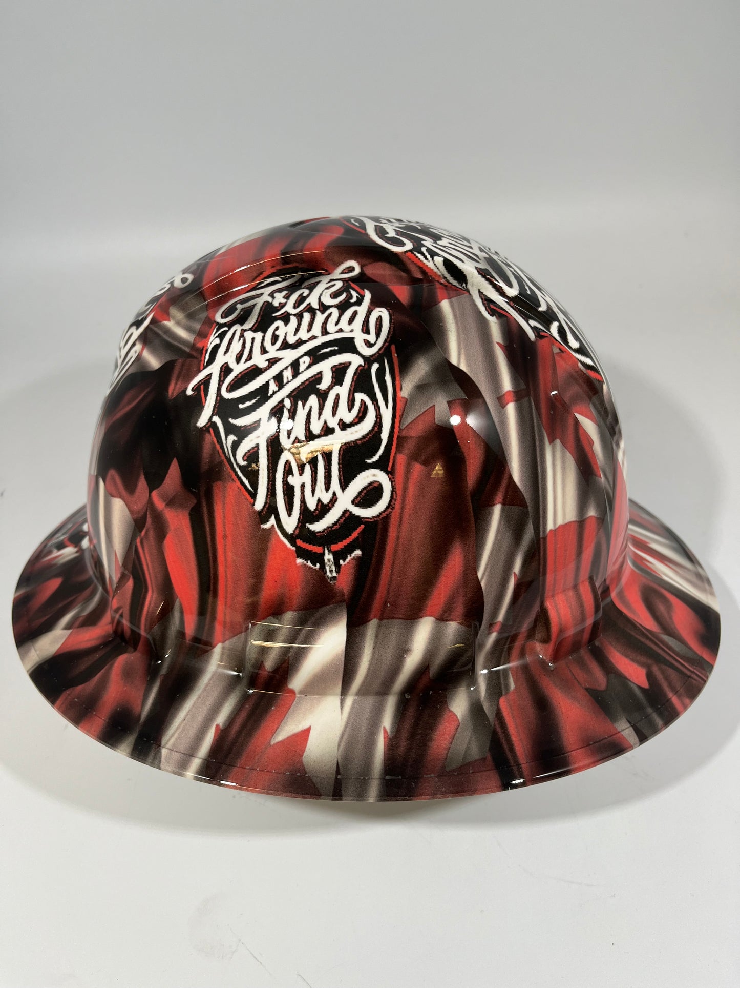 Full Brim Hard Hat Hydro Dipped CANADIAN FLAG FAFO EDITION