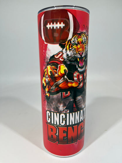20 oz Skinny Tumbler - BENGALS SICK NEW DESIGN