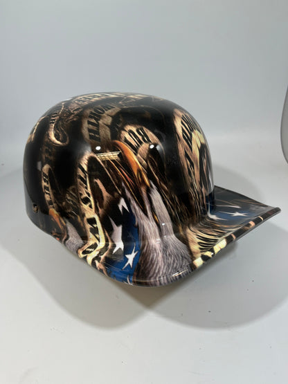 Baseball Cap Style Motorcycle Helmet FREEDOM ISN'T FREE EAGLE