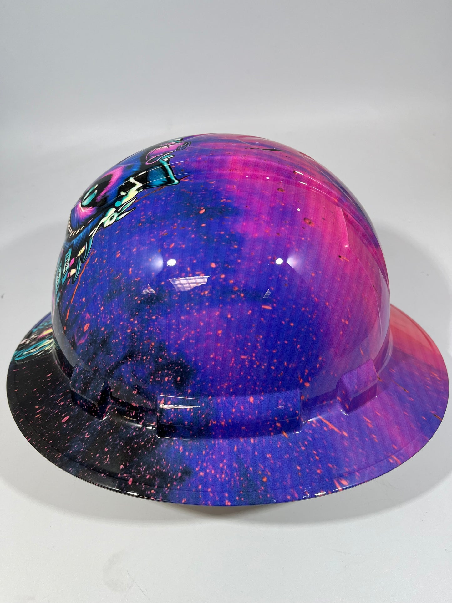 Full Brim Hard Hat Hydro Dipped WE'RE ALL MAD HERE