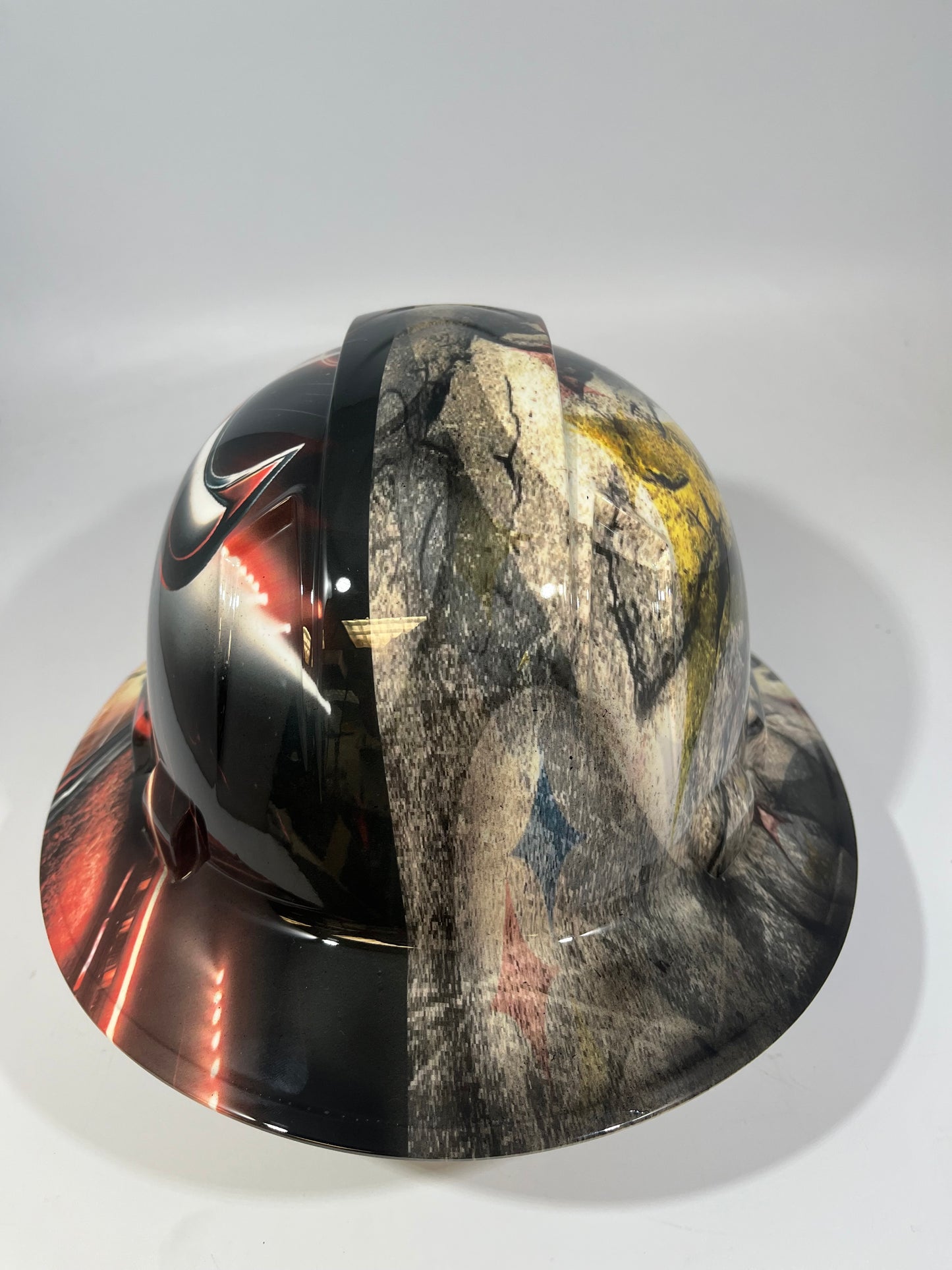 Full Brim Hard Hat Hydro Dipped STEELERS & BULLS