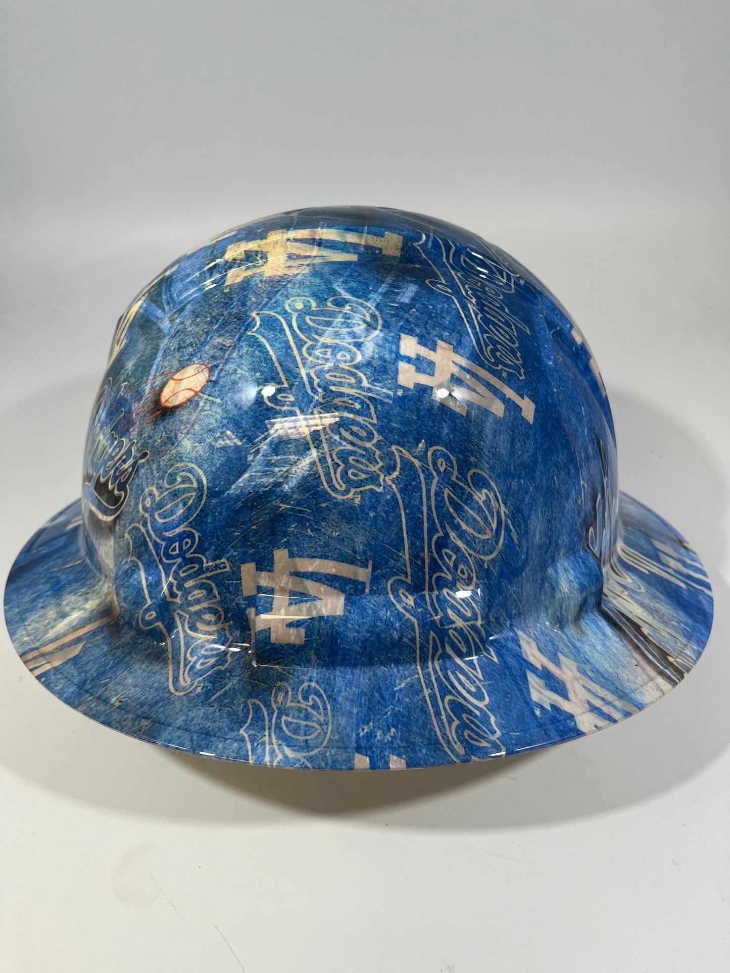 Full Brim Hard Hat Hydro Dipped LA DODGERS