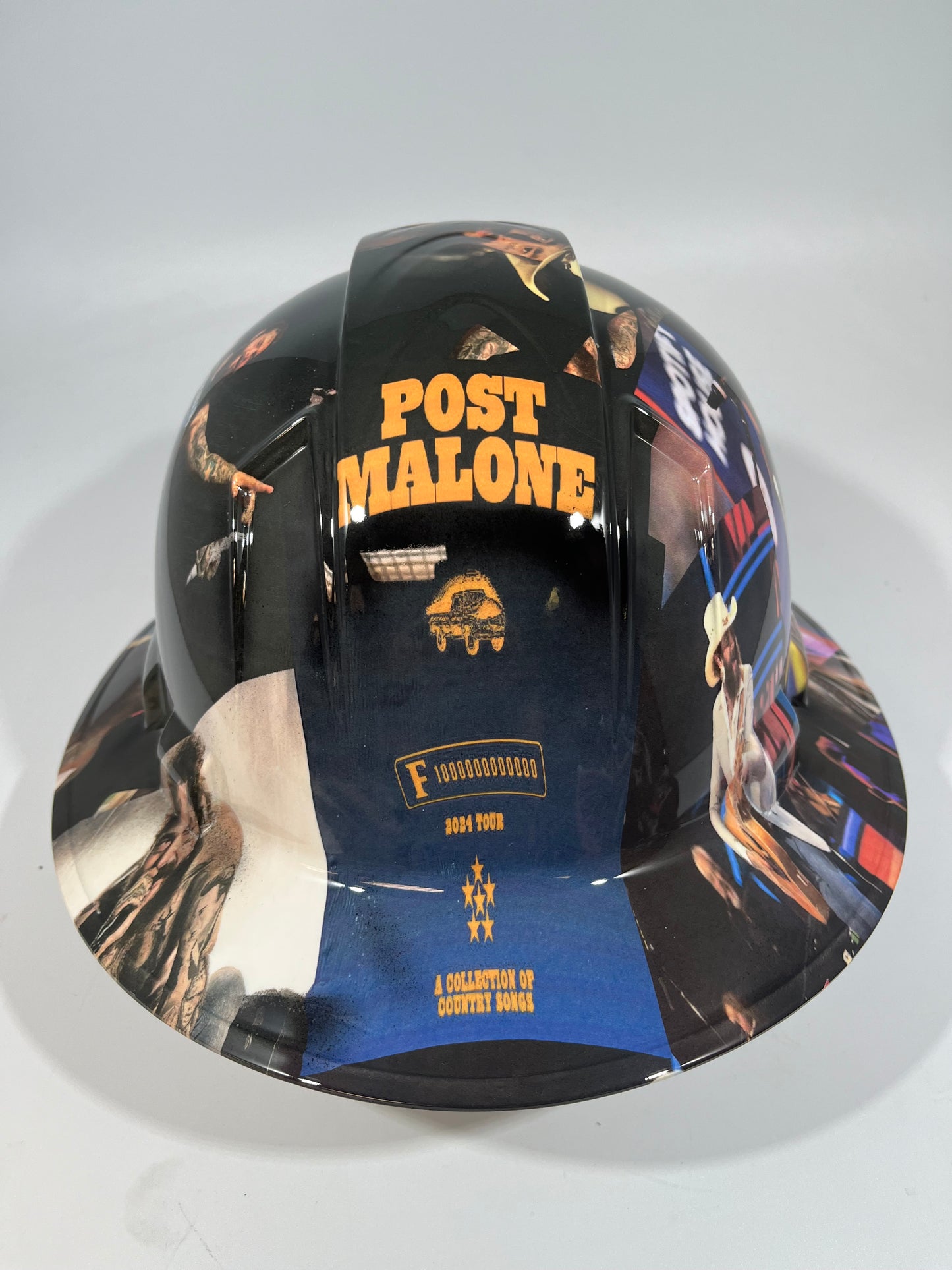 Full Brim Hard Hat Hydro Dipped POST MALONE F1 TRILLION