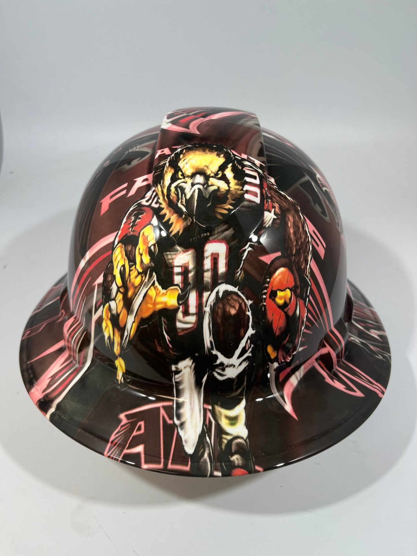 Full Brim Hard Hat Hydro Dipped ATLANTA FALCONS