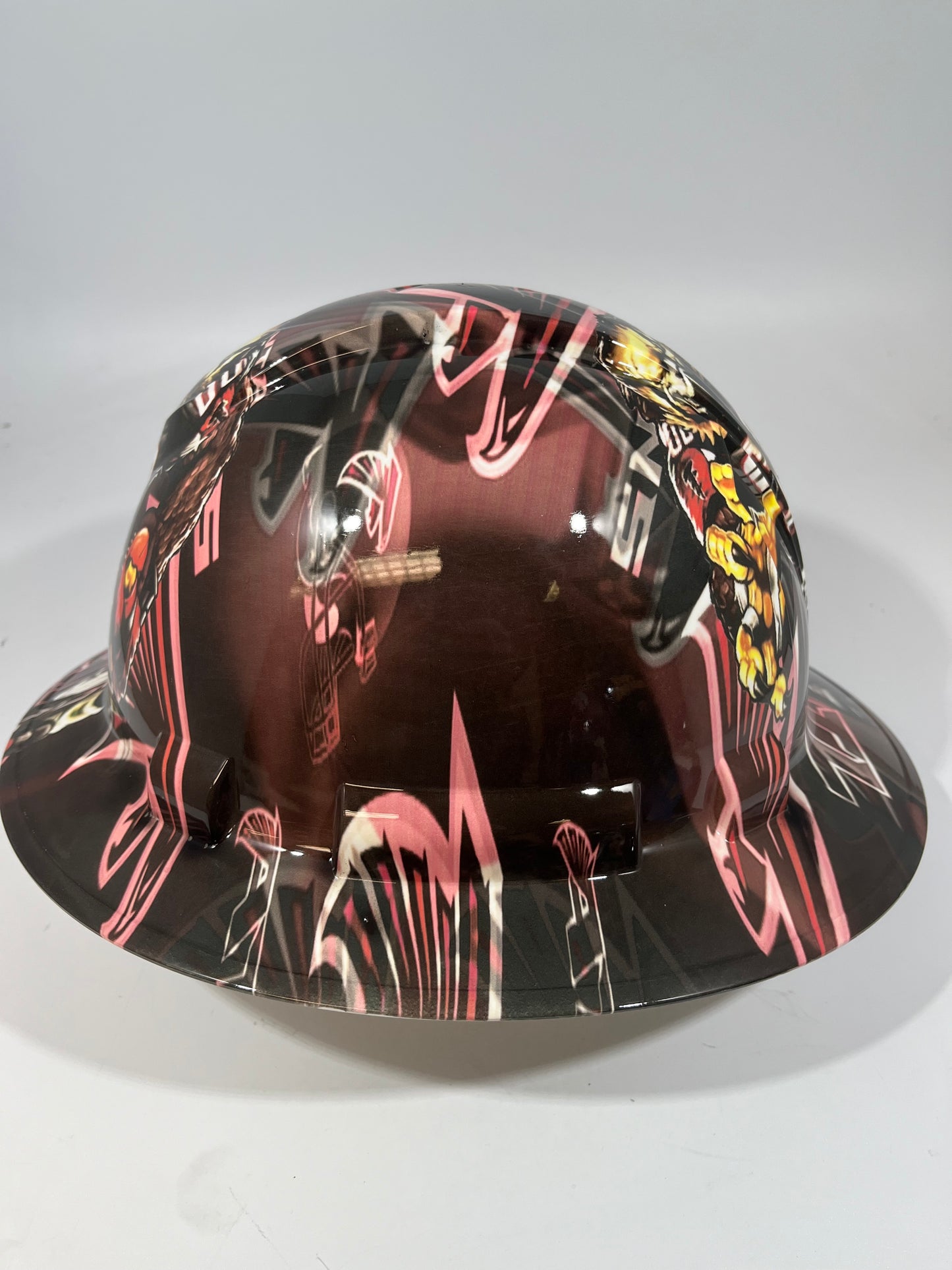 Full Brim Hard Hat Hydro Dipped ATLANTA FALCONS