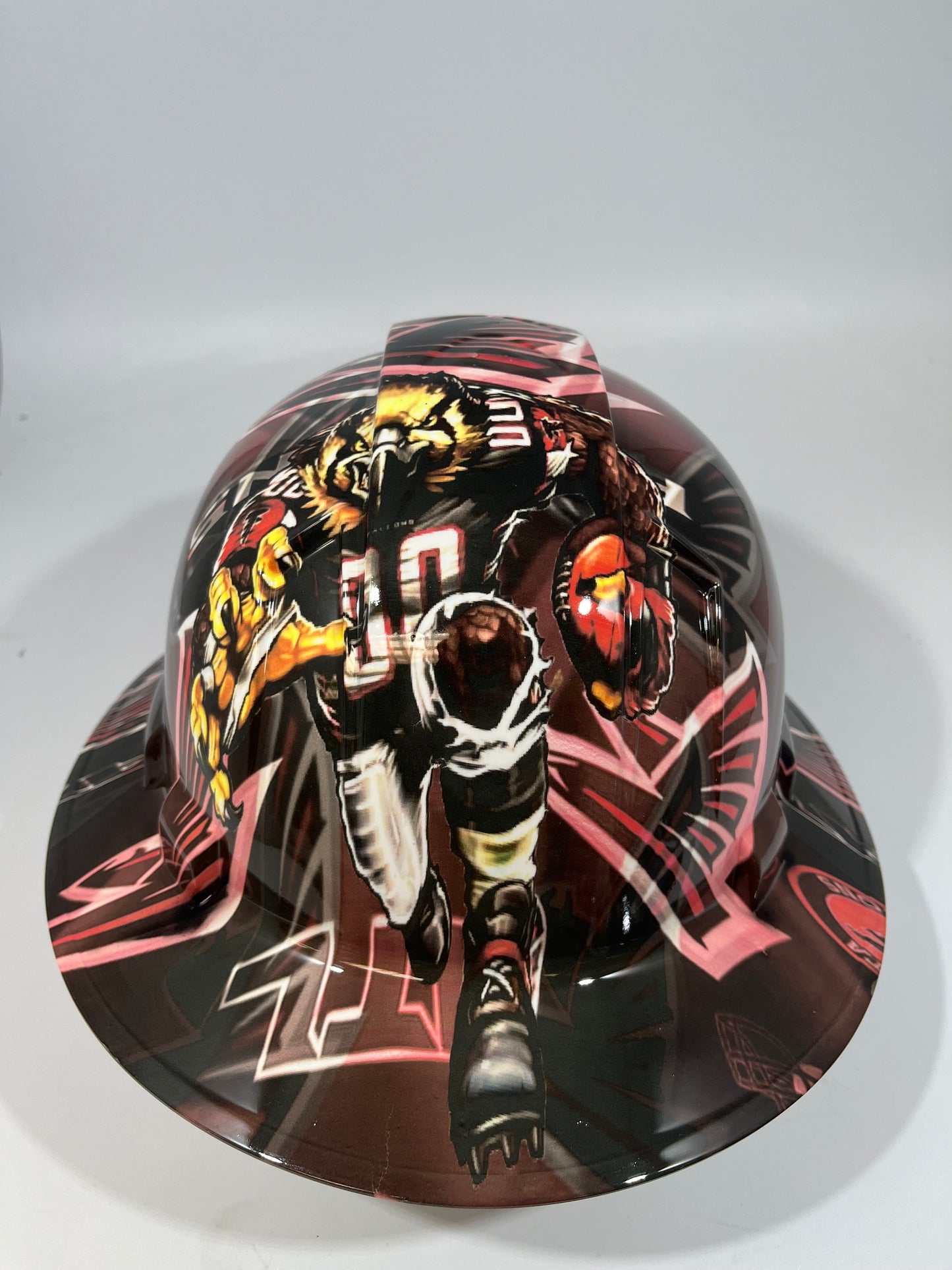 Full Brim Hard Hat Hydro Dipped ATLANTA FALCONS