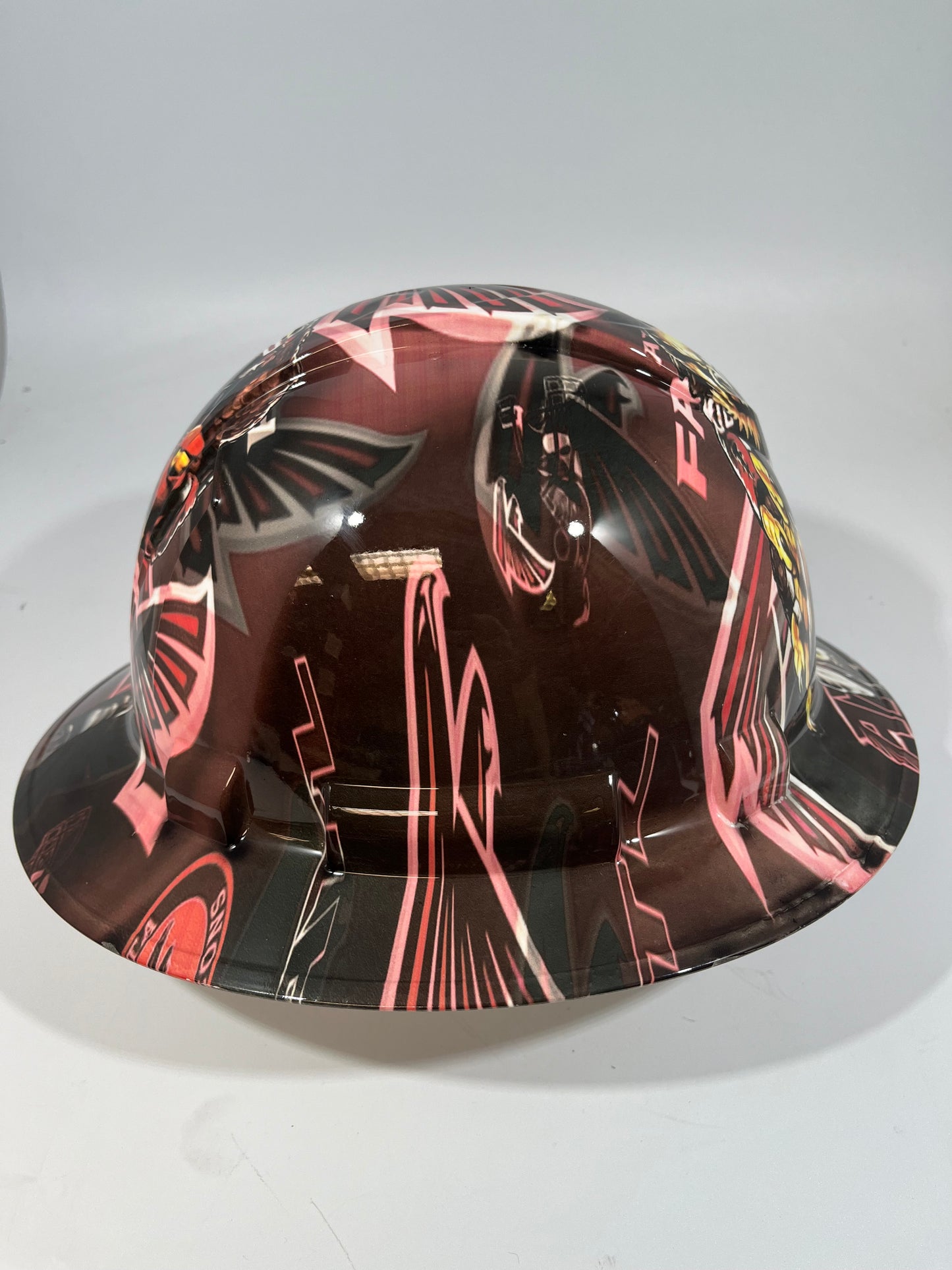 Full Brim Hard Hat Hydro Dipped ATLANTA FALCONS