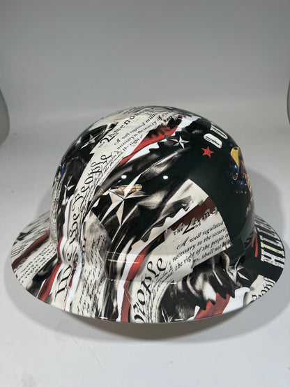 Full Brim Hard Hat Hydro Dipped OUTLAW HILLBILLY