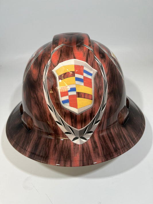 Full Brim Hard Hat Hydro Dipped CADILLAC