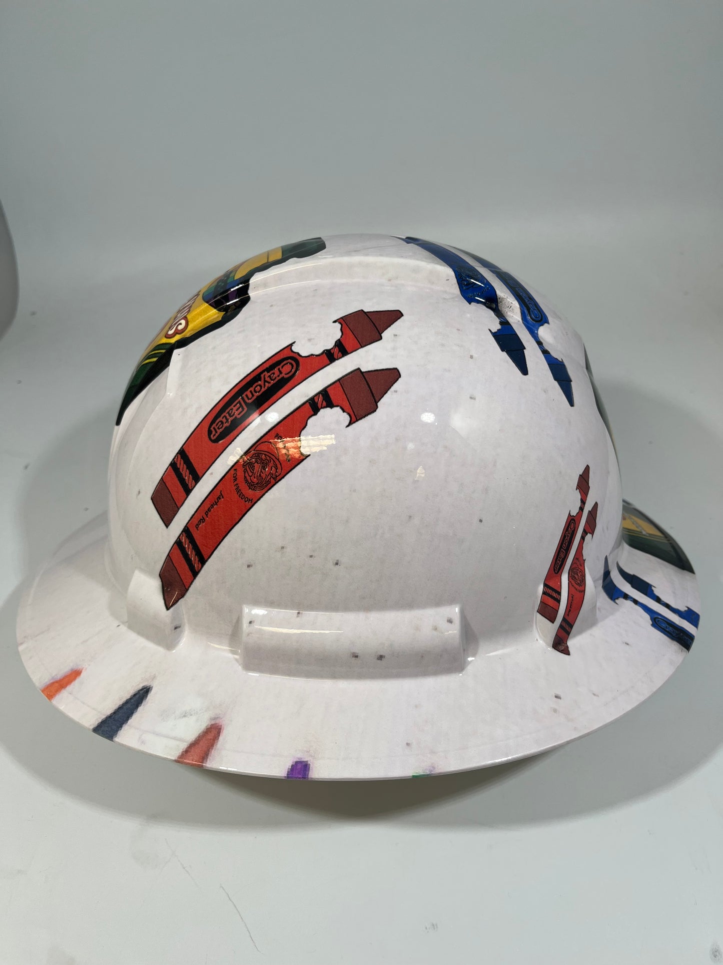 Full Brim Hard Hat Hydro Dipped CRAYON EATER