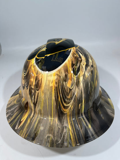 Full Brim Hard Hat Hydro Dipped IOWA HAWKEYES