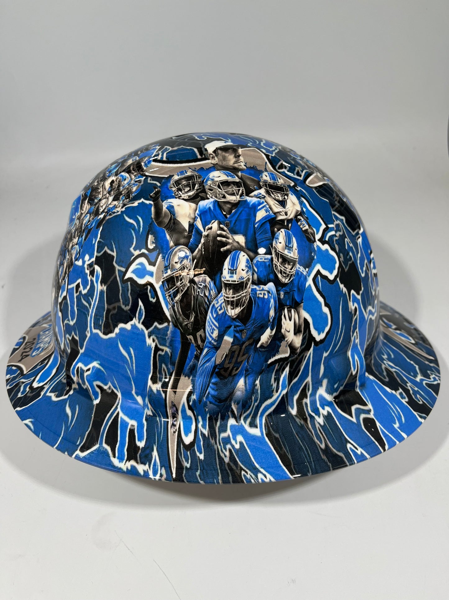 Full Brim Hard Hat Hydro Dipped DETROIT LIONS NFC NORTH CHAMPIONS 2024/2025