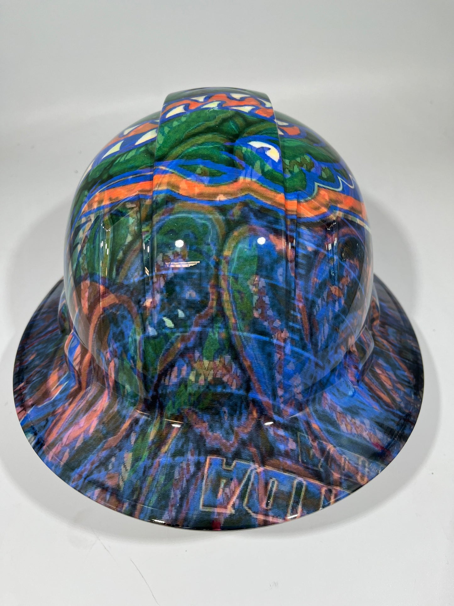 Full Brim Hard Hat Hydro Dipped FLORIDA GATORS