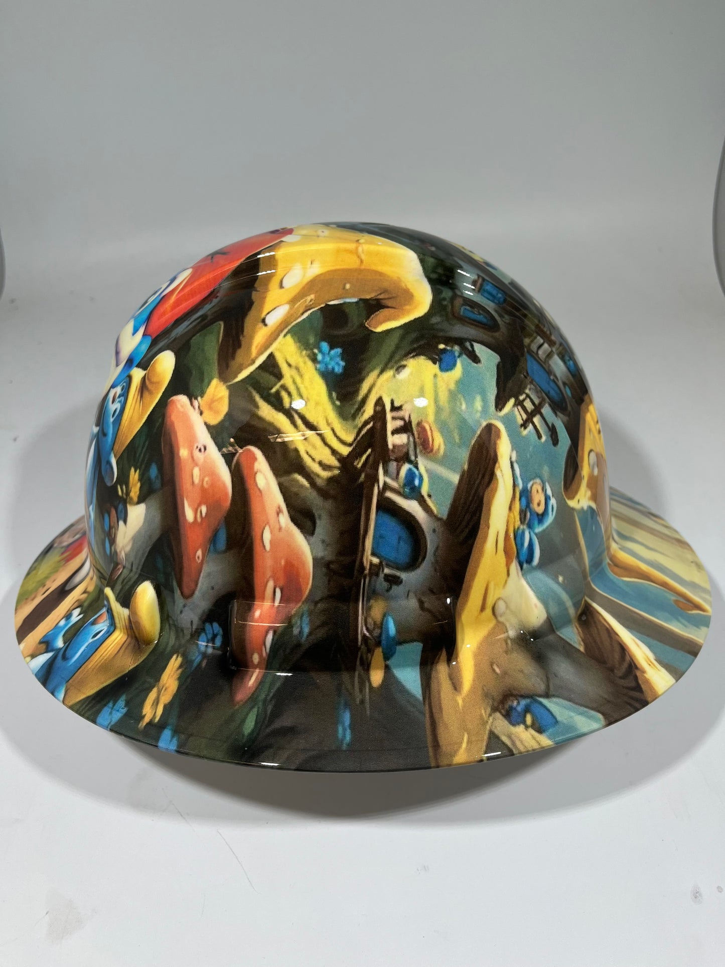 Full Brim Hard Hat Hydro Dipped SMURFS