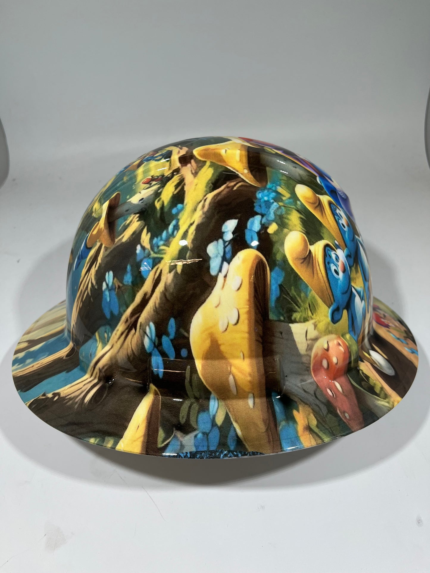 Full Brim Hard Hat Hydro Dipped SMURFS