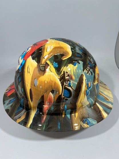 Full Brim Hard Hat Hydro Dipped PAPA SMURF