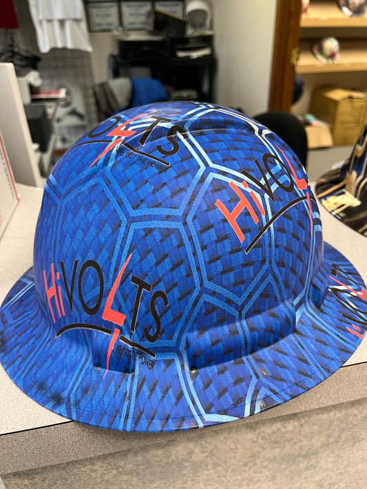 Full Brim Hard Hat Hydro Dipped HIVOLTZ