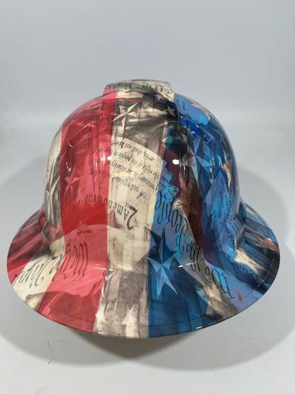 WE THE PEOPLE CARBON FLAG Full Brim Hard Hat