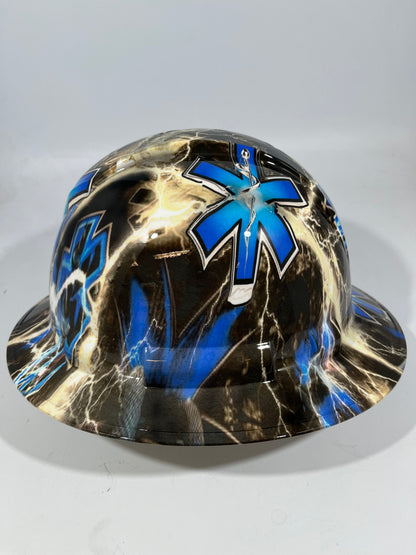 Full Brim Hard Hat Hydro Dipped EMS