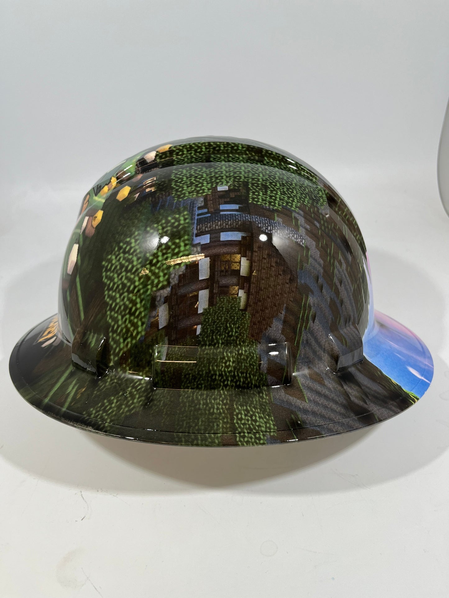 Full Brim Hard Hat Hydro Dipped MINECRAFT CHICKEN JOCKEY