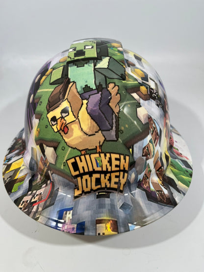 Full Brim Hard Hat Hydro Dipped CHICKEN JOCKEY