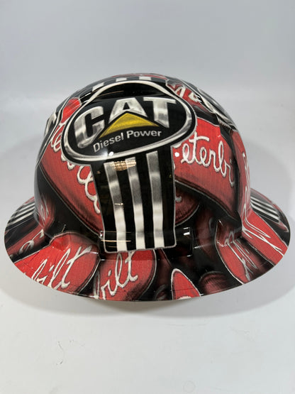 Full Brim Hard Hat Hydro Dipped PETERBILT CAT DIESEL