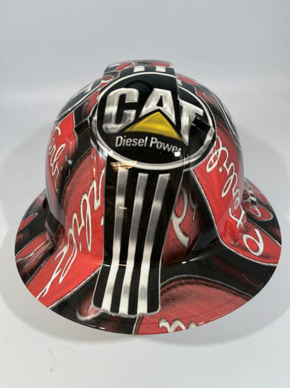 Full Brim Hard Hat Hydro Dipped PETERBILT CAT DIESEL