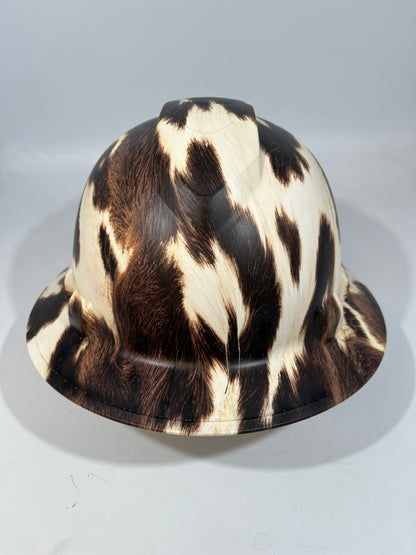 Full Brim Hard Hat Hydro Dipped COW HIDE