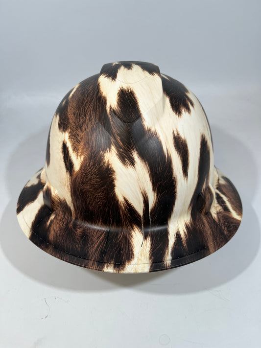 Full Brim Hard Hat Hydro Dipped COW HIDE