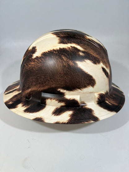 Full Brim Hard Hat Hydro Dipped COW HIDE