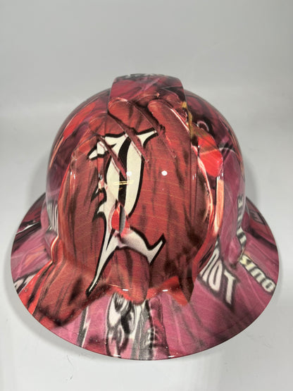 Full Brim Hard Hat Hydro Dipped LOUISVILLE CARDINALS