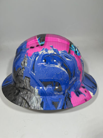 Full Brim Hard Hat Hydro Dipped SUPERWOMAN