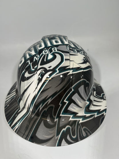 Full Brim Hard Hat Hydro Dipped PHILADELPHIA EAGLES CHAMPS