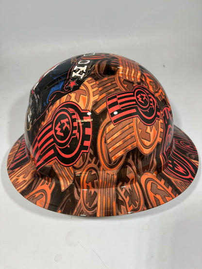 Full Brim Hard Hat Hydro Dipped RAISED ON COUNTRY