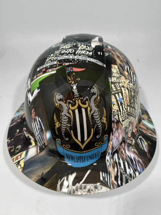 Full Brim Hard Hat Hydro Dipped NEWCASTLE UNITED
