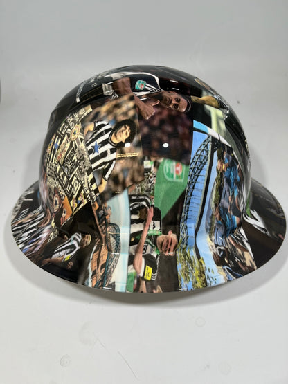 Full Brim Hard Hat Hydro Dipped NEWCASTLE UNITED