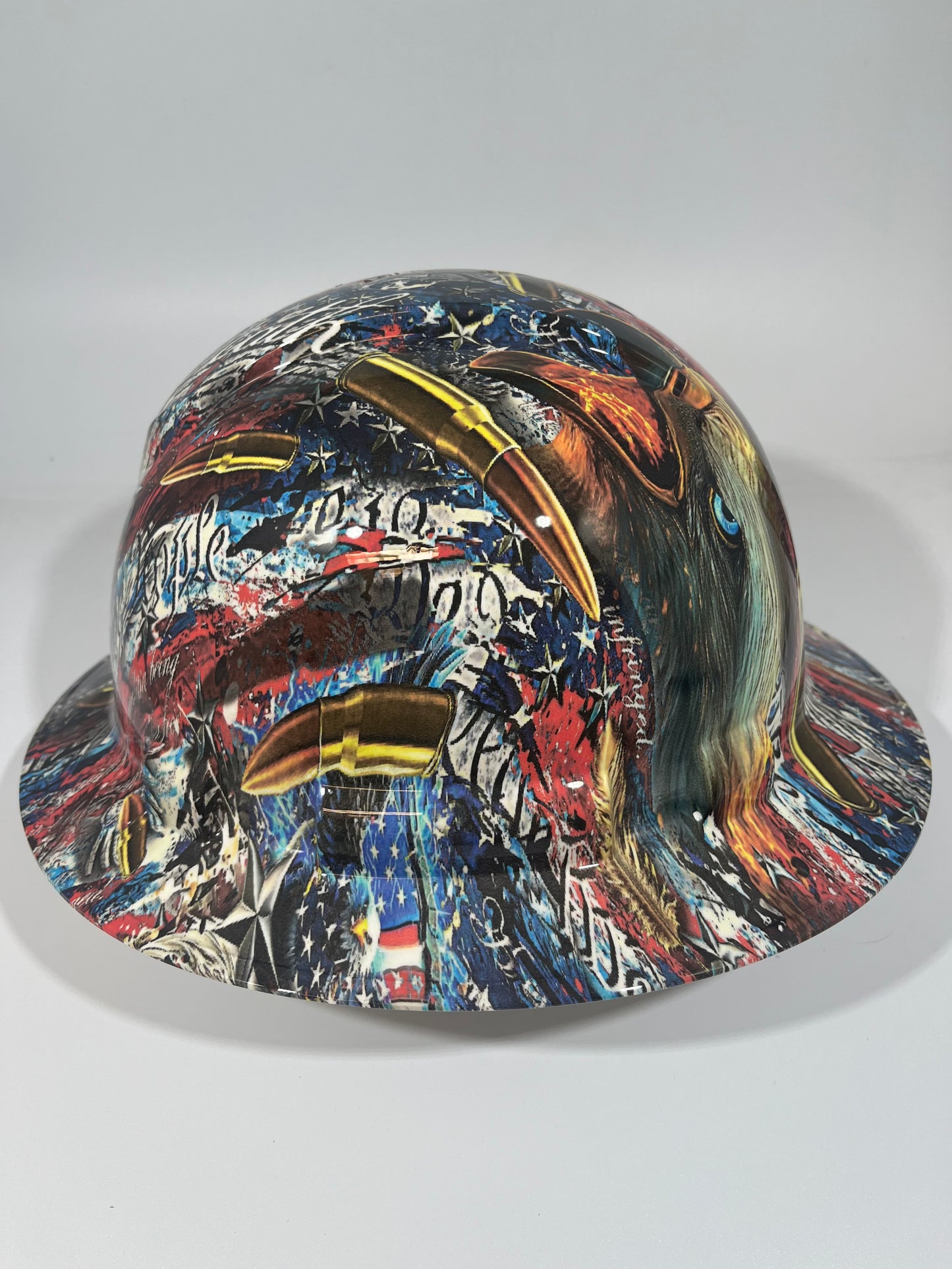 Full Brim Hard Hat Hydro Dipped LIBERTY OR DEATH WE THE PEOPLE