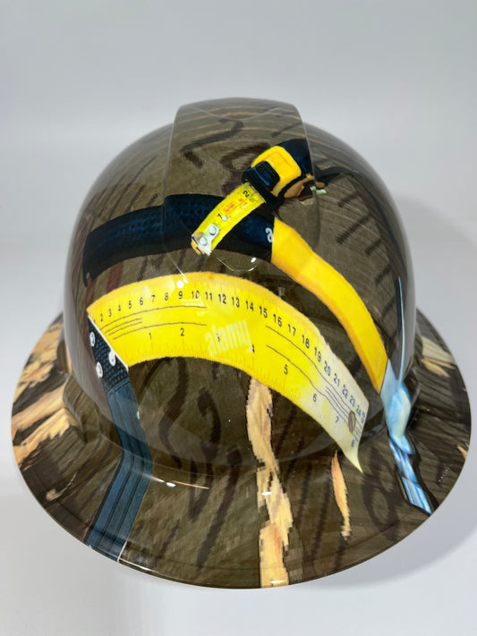Full Brim Hard Hat Hydro Dipped CARPENTER TOOLS