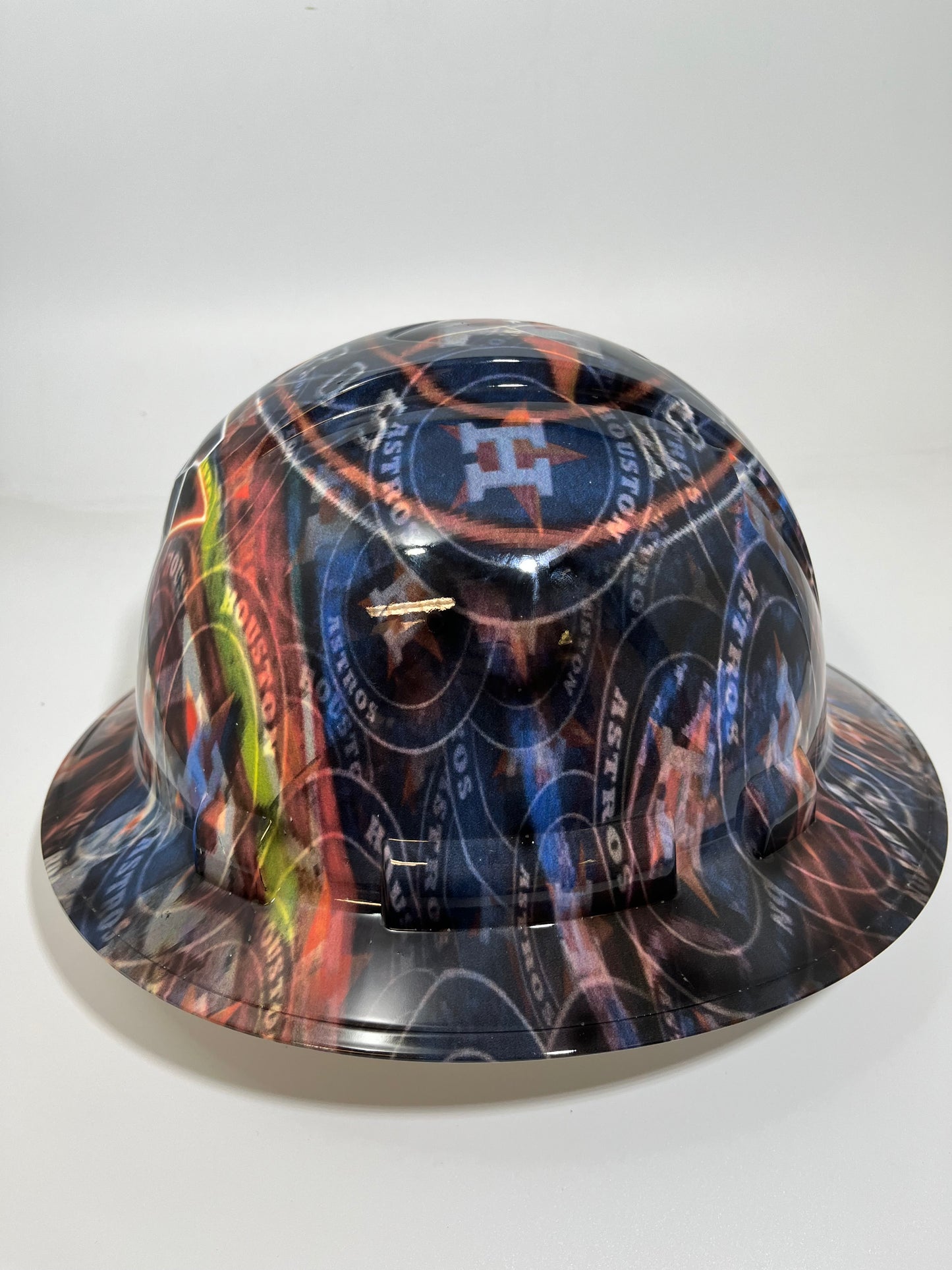 Full Brim Hard Hat Hydro Dipped HOUSTON ASTROS